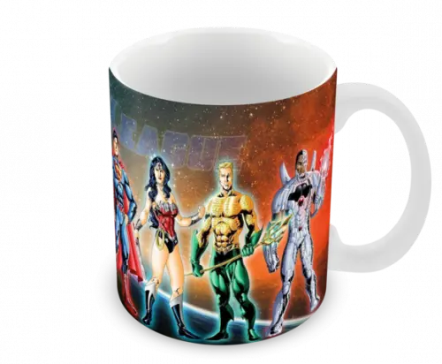 Caneca Polímero Liga da Justiça Personalizada