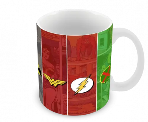 Caneca Polímero Liga da Justiça Personalizada