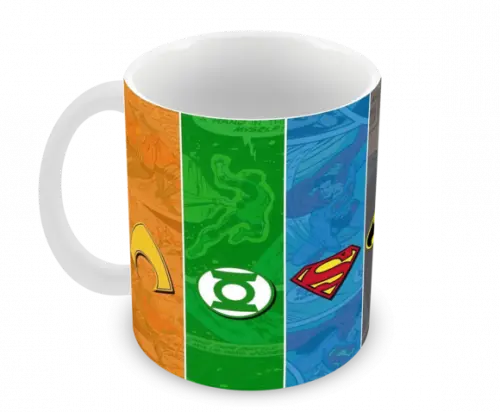 Caneca Polímero Liga da Justiça Personalizada