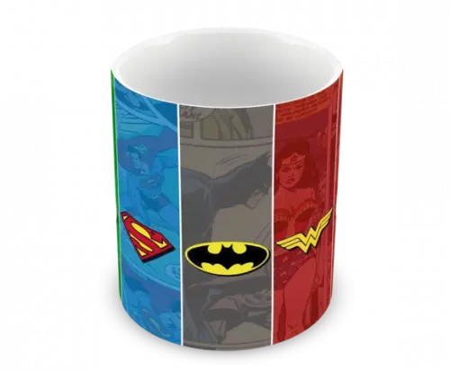 Caneca Polímero Liga da Justiça Personalizada
