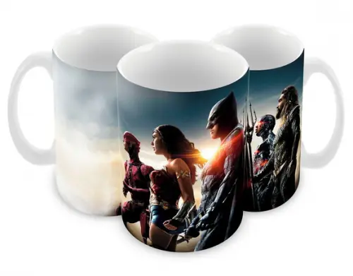 Caneca Polímero Liga da Justiça Personalizada
