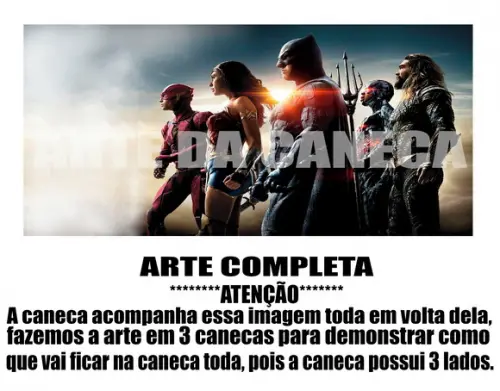 Caneca Polímero Liga da Justiça Personalizada
