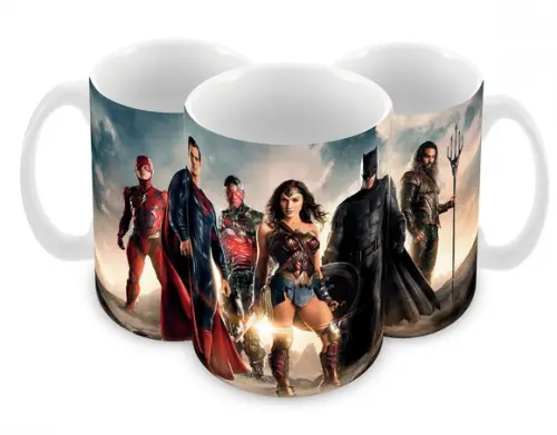 Caneca Polímero Liga da Justiça Personalizada