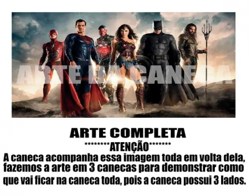 Caneca Polímero Liga da Justiça Personalizada