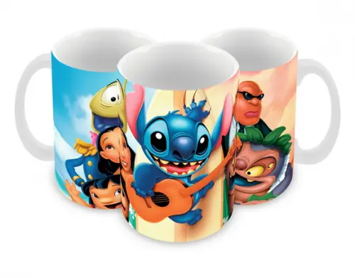 Caneca Polímero Lilo e Stitch Personalizada