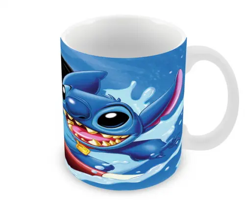 Caneca Polímero Lilo e Stitch Nome e Idade Personalizada