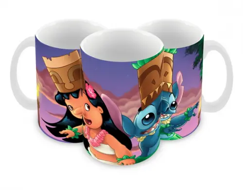 Caneca Polímero Lilo e Stitch Personalizada