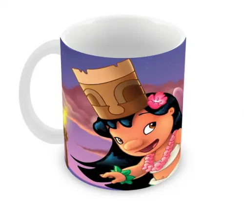 Caneca Polímero Lilo e Stitch Personalizada