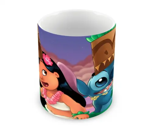 Caneca Polímero Lilo e Stitch Personalizada