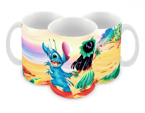 Caneca Polímero Lilo e Stitch Personalizada