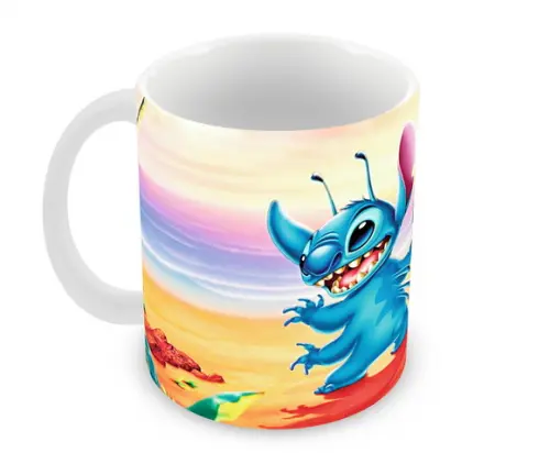 Caneca Polímero Lilo e Stitch Personalizada