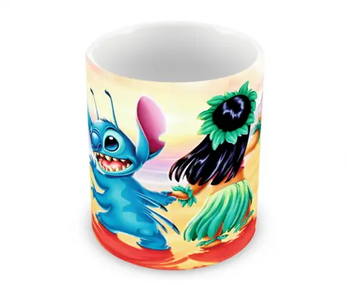 Caneca Polímero Lilo e Stitch Personalizada