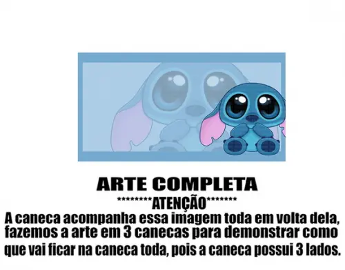 Caneca Polímero Lilo e Stitch Personalizada