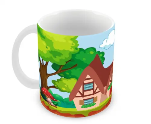 Caneca Polímero Lobo Mau Chapeuzinho Vermelho Personalizada