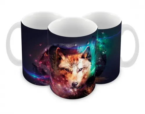 Caneca Polímero Lobos Personalizada