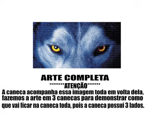 Caneca Polímero Lobos Personalizada