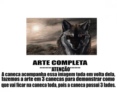 Caneca Polímero Lobos Personalizada