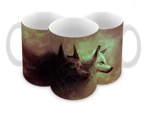 Caneca Polímero Lobos Personalizada