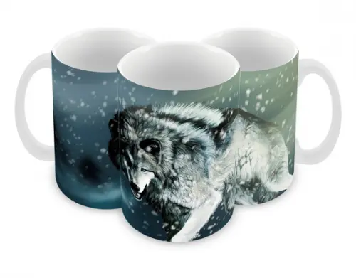 Caneca Polímero Lobos Personalizada