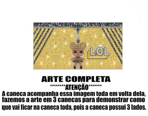 Caneca Polímero Lol Surprise Personalizada