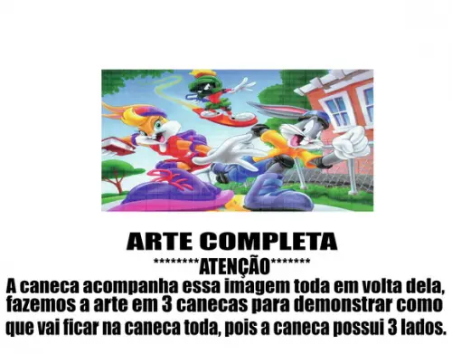 Caneca Polímero Looney Tunes Personalizada