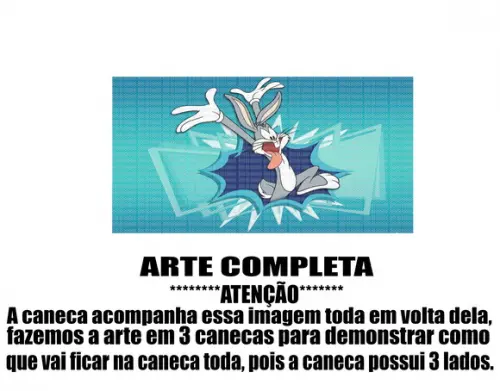 Caneca Polímero Looney Tunes Personalizada