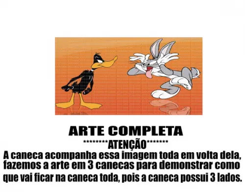 Caneca Polímero Looney Tunes Personalizada