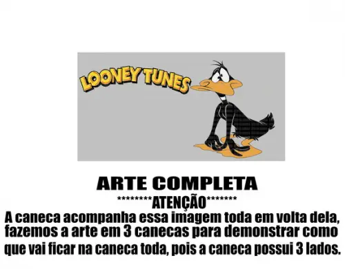 Caneca Polímero Looney Tunes Personalizada