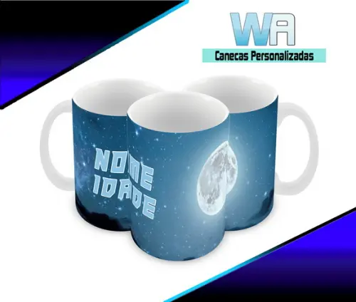 Caneca Polímero Lua Personalizada