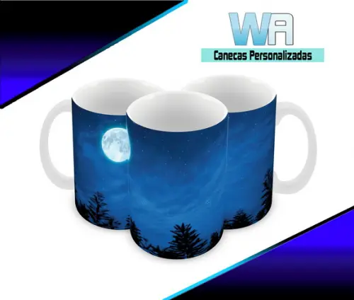 Caneca Polímero Lua Personalizada