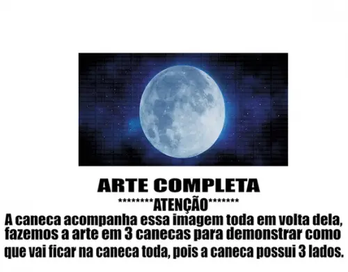 Caneca Polímero Lua Personalizada