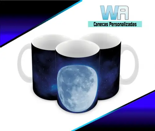 Caneca Polímero Lua Personalizada