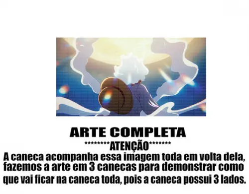 Caneca Polímero Luffy Gear 5 One Piece Personalizada