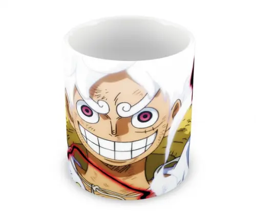 Caneca Polímero Luffy Gear 5 One Piece Personalizada