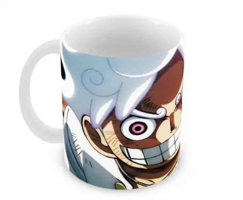 Caneca Polímero Luffy Gear 5 One Piece Personalizada