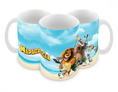 Caneca Polímero Madagascar Personalizada