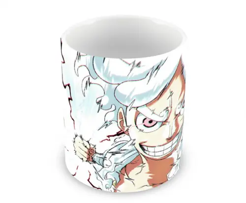 Caneca Polímero Luffy Gear 5 One Piece Personalizada