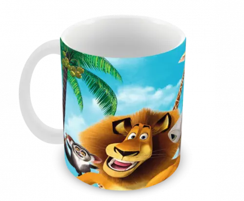 Caneca Polímero Madagascar Personalizada