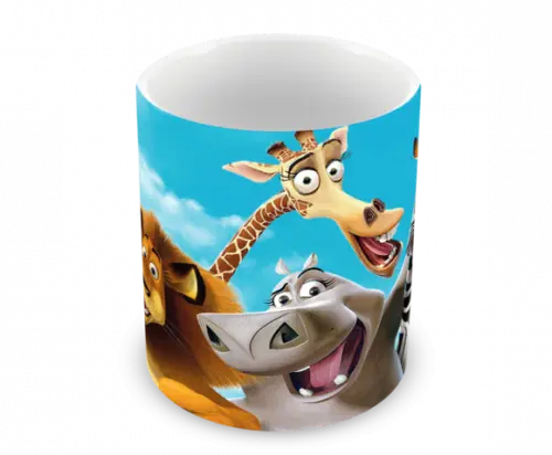 Caneca Polímero Madagascar Personalizada