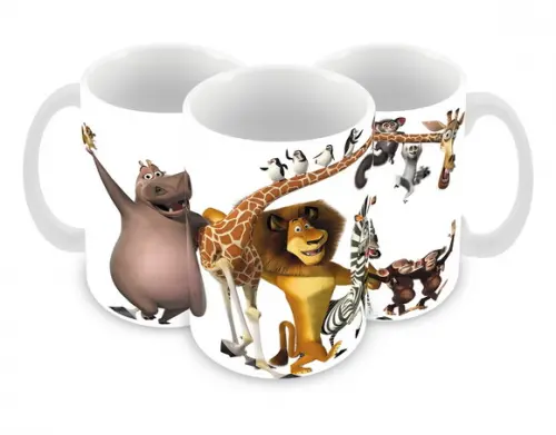 Caneca Polímero Madagascar Personalizada
