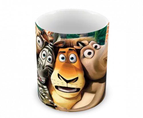 Caneca Polímero Madagascar Personalizada
