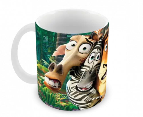 Caneca Polímero Madagascar Personalizada