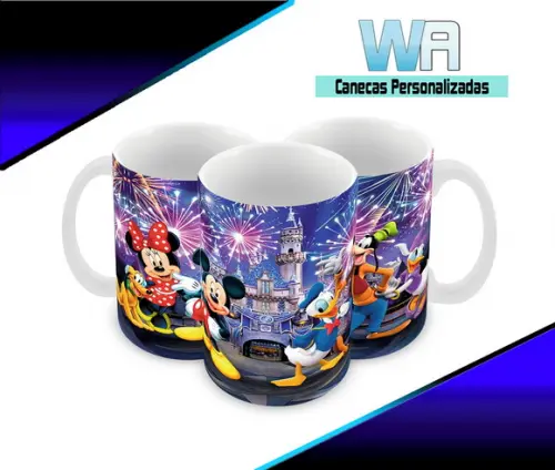 Caneca Polímero Mickey Mouse Personalizada