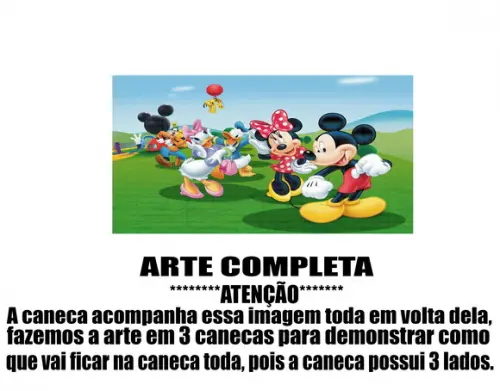 Caneca Polímero Mickey Mouse Personalizada