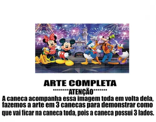 Caneca Polímero Mickey Mouse Personalizada