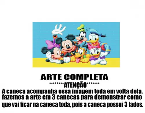 Caneca Polímero Mickey Mouse Personalizada