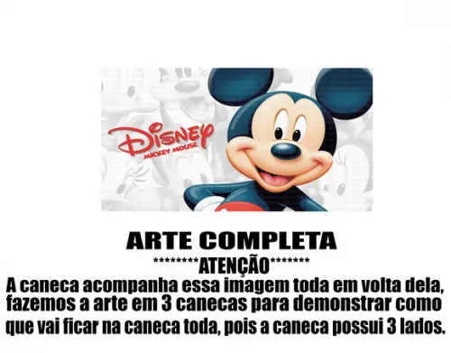 Caneca Polímero Mickey Mouse Personalizada
