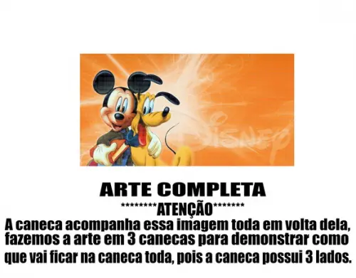 Caneca Polímero Mickey Mouse Personalizada