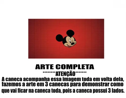 Caneca Polímero Mickey Mouse Personalizada