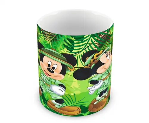 Caneca Polímero Mickey na Selva Personalizada
